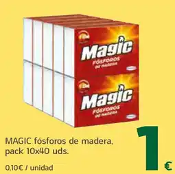 HiperDino MAGIC fósforos de madera oferta