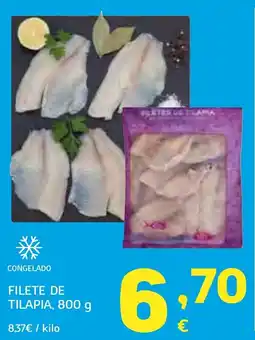 HiperDino Filete de tilapia oferta