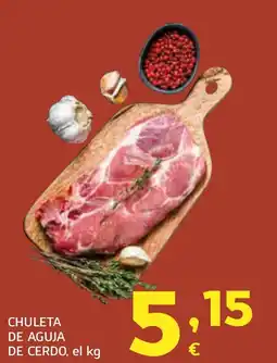 HiperDino Chuleta de aguja de cerdo oferta