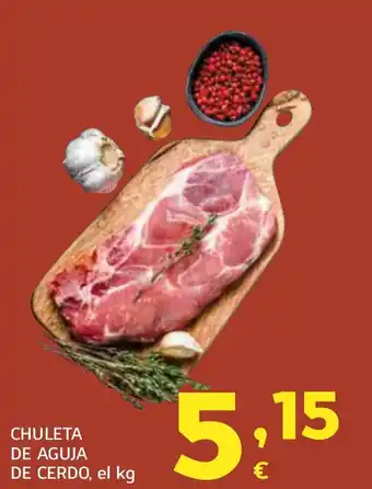 HiperDino Chuleta de aguja de cerdo oferta