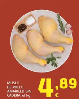 HiperDino Muslo de pollo amarillo sin cadera oferta