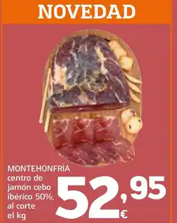 HiperDino MONTEHONFRÍA centro de jamón cebo ibérico 50% oferta
