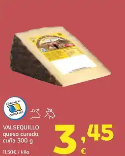 HiperDino VALSEQUILLO queso curado, cuña oferta