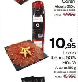 Supermercados El Jamón FINURA Lomo Ibérico 50% oferta