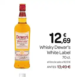 Supermercados El Jamón Whisky Dewar's White Label oferta