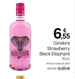 Supermercados El Jamón BLACK ELEPHANT Ginebra Strawberry oferta