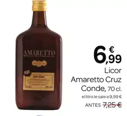Supermercados El Jamón Licor Amaretto Cruz Conde oferta