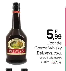 Supermercados El Jamón BELWEYS Licor de Crema Whisky oferta