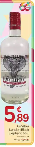 Supermercados El Jamón BLACK ELEPHANT Ginebra London oferta