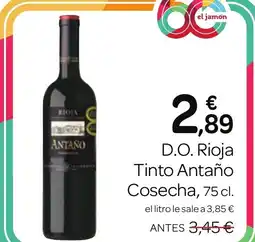 Supermercados El Jamón D.O. Rioja Tinto Antaño Cosecha oferta