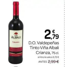 Supermercados El Jamón D.O. Valdepeñas Tinto Viña Albali Crianza oferta