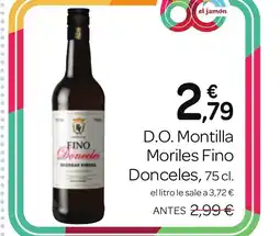 Supermercados El Jamón FINO DONCELES D.O. Montilla Moriles oferta