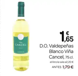 Supermercados El Jamón CANCEL D.O. Valdepeñas Blanco Viña Cancel oferta