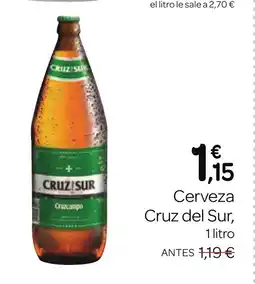 Supermercados El Jamón CRUZ DEL SUR Cerveza oferta