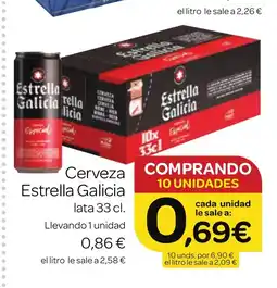 Supermercados El Jamón ESTRELLA GALICIA Cerveza oferta