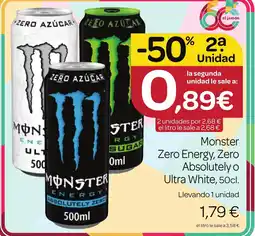 Supermercados El Jamón MONSTER Zero Energy, Zero Absolutely o Ultra White oferta