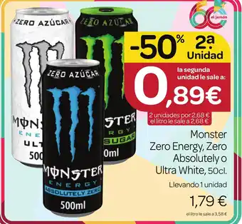 MONSTER Zero Energy, Zero Absolutely o Ultra White