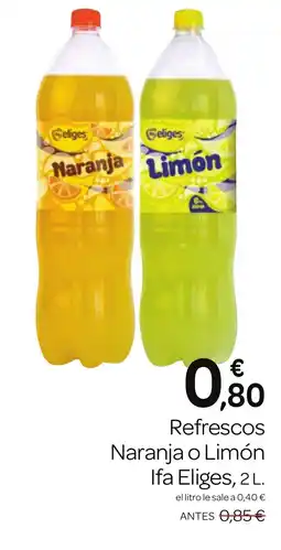 Supermercados El Jamón IFA ELIGES Refrescos Naranja o Limón oferta