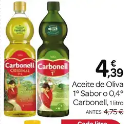 Supermercados El Jamón CARBONELL Aceite de Oliva 1° Sabor o 0,4° oferta