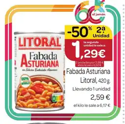 Supermercados El Jamón LITORAL Fabada Asturiana oferta