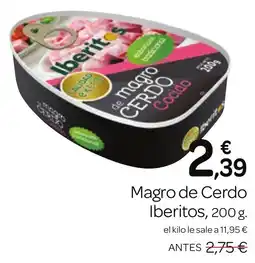 Supermercados El Jamón IBERITOS Magro de Cerdo oferta