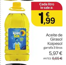 Supermercados El Jamón KOIPESOL Aceite de Girasol oferta