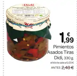 Supermercados El Jamón DIDI Pimientos Asados Tiras oferta