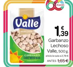 Supermercados El Jamón VALLE Garbanzo Lechoso oferta