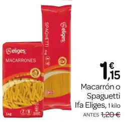 Supermercados El Jamón IFA ELIGES Macarrón o Spaguetti oferta