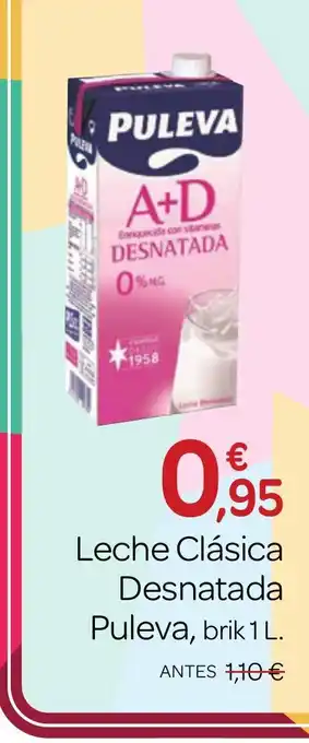Supermercados El Jamón PULEVA Leche Clásica Desnatada oferta