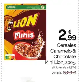 Supermercados El Jamón LION Cereales Caramelo & Chocolate Mini oferta