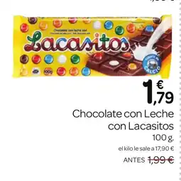 Supermercados El Jamón LACASITOS Chocolate con Leche con oferta