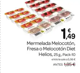 Supermercados El Jamón HELIOS Mermelada Melocotón, Fresa o Melocotón Diet oferta