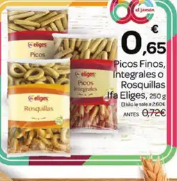 Supermercados El Jamón IFA ELIGES Picos Finos, Integrales o Rosquillas oferta