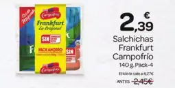 Supermercados El Jamón CAMPOFRIO Salchichas Frankfurt oferta