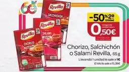 Supermercados El Jamón REVILLA Chorizo, Salchichón o Salami oferta
