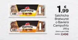 Supermercados El Jamón CAMPOFRIO Salchicha Bratwurst o Baviera oferta
