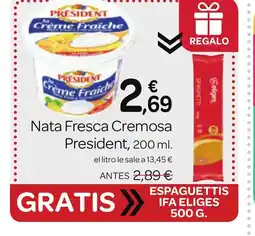 Supermercados El Jamón PRESIDET Nata Fresca Cremosa oferta