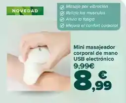 Carrefour Mini masajeador corporal de mano USB electrónico oferta