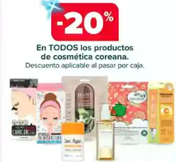 Carrefour En todos los productos de cosmética coreana oferta