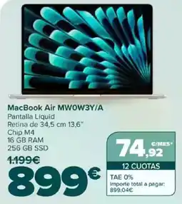 Carrefour MacBook Air MWOW3Y/A oferta