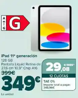 Carrefour iPad 11ª generación oferta