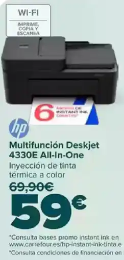 Carrefour HP Multifunción Deskjet 4330E All-In-One oferta