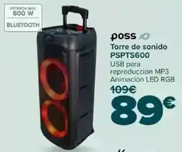 Carrefour POSS Torre de sonido PSPTS600 oferta