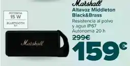 Carrefour MARSHALL Altavoz Middleton Black&Brass oferta