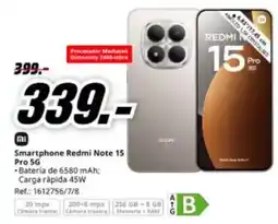 MediaMarkt Xiaomi - smartphone redmi note 15 pro 5g oferta
