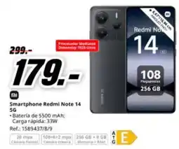 MediaMarkt Xiaomi - smartphone redmi note 14 5g oferta