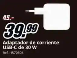 MediaMarkt Adaptador de corriente usb-c de 30 w oferta