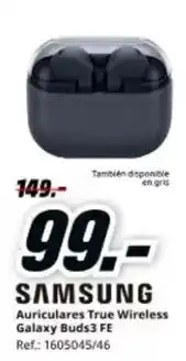 MediaMarkt Samsung - auriculares true wireless galaxy buds3 fe oferta