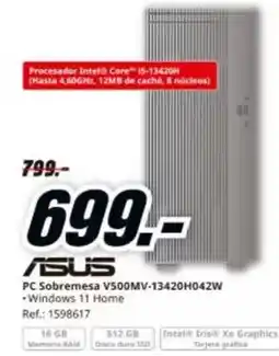 MediaMarkt Asus - pc sobremesa v500mv-13420h042w oferta